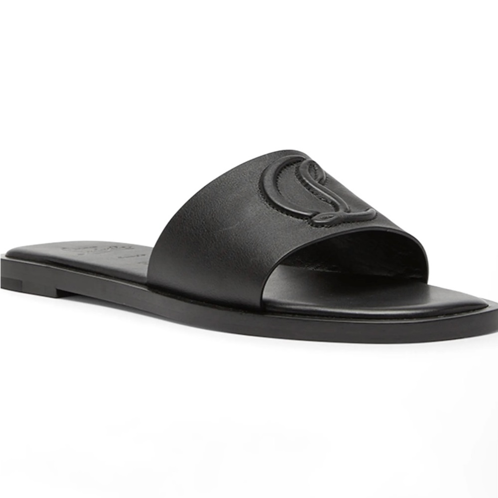 Christian Louboutin
Leather Logo Red Sole Slide Sandals